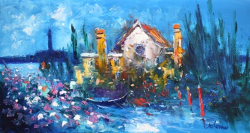 A secret garden on the Lagoon Venice 16x30
